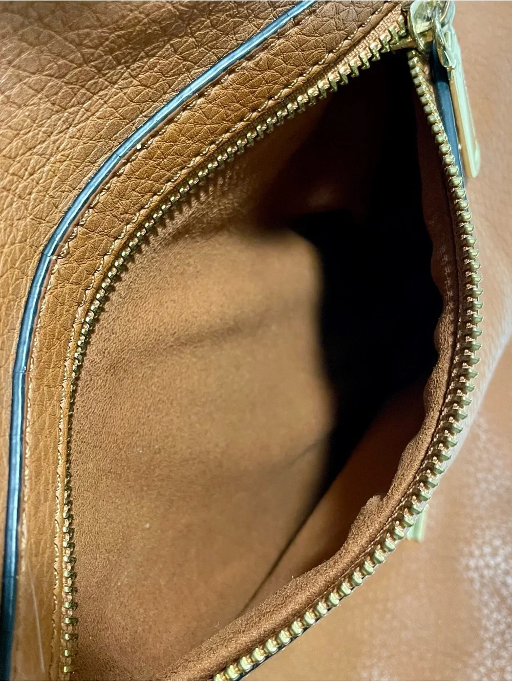Steve Madden Cognac Pebbled Leather Hobo Shoulder Bag